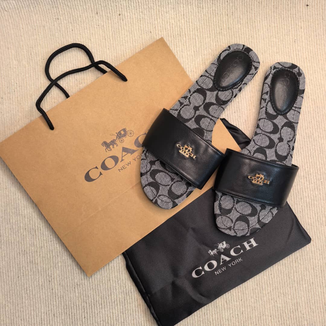Black Coach Sandals
