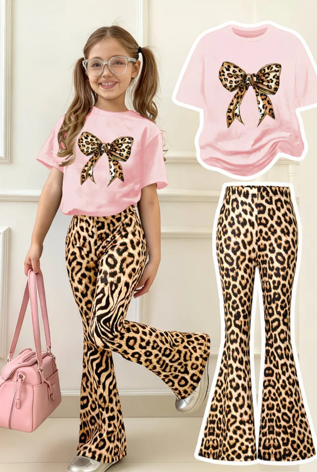Pink Leopard 2 pc set