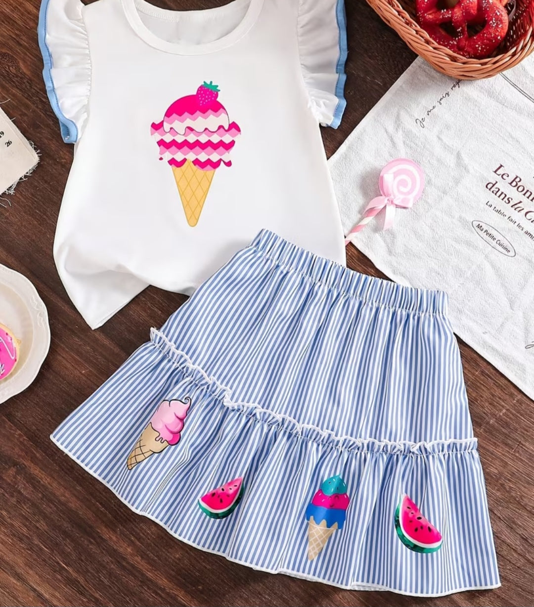 Ice cream skirt set