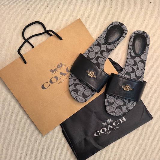 Black Coach Sandals