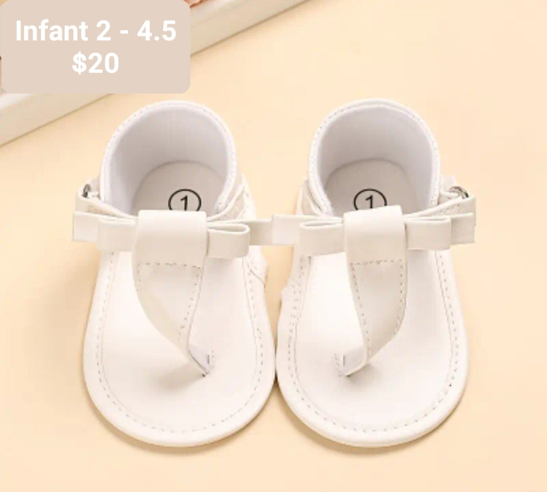 White infant sandal