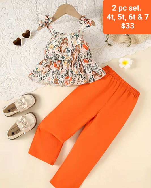 Orange bear design set