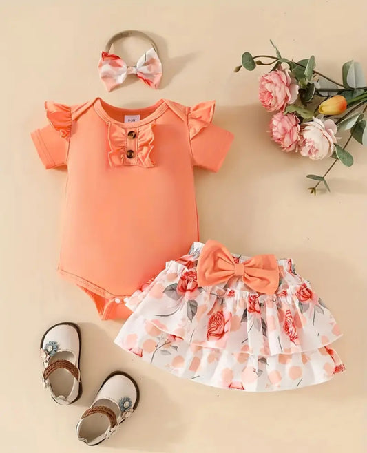 Orange baby doll 3 pc. Set