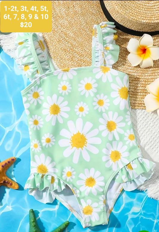 Mint sunflower swimsuit