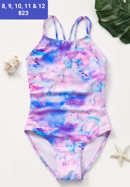 Purple marble swimsuit