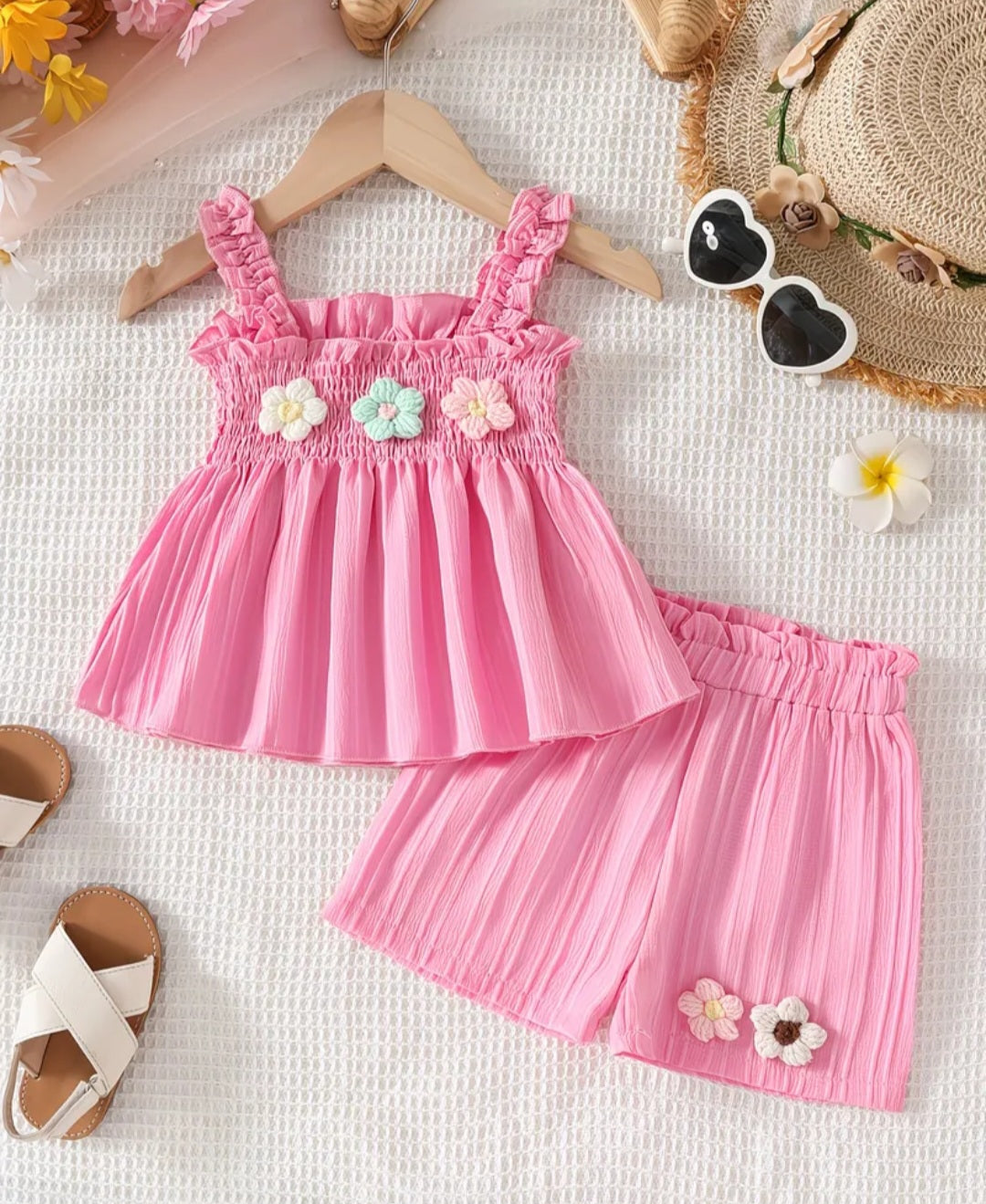 Pink 2 pc. Scrunge set