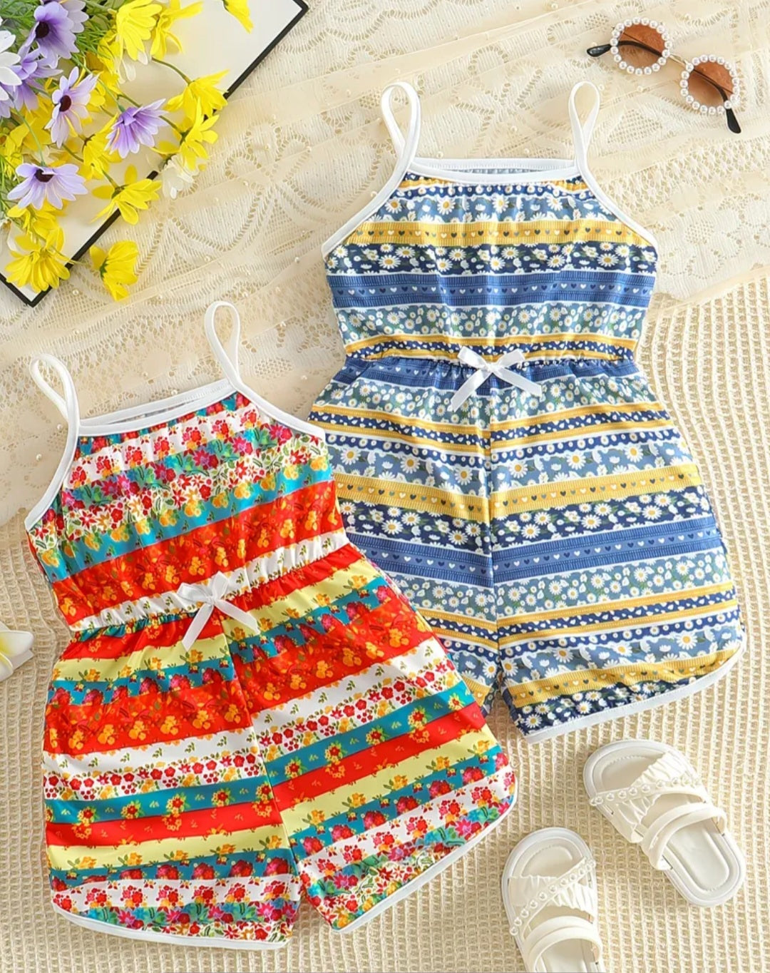 2 pack orange blend rompers