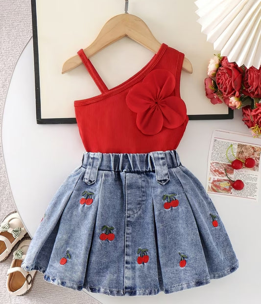 Red Denim Cherry