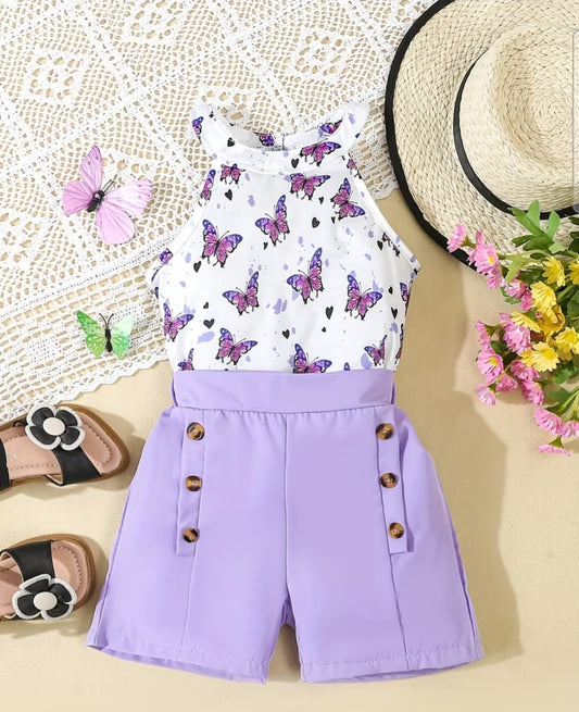 Purple butterfly 2 pc. Set