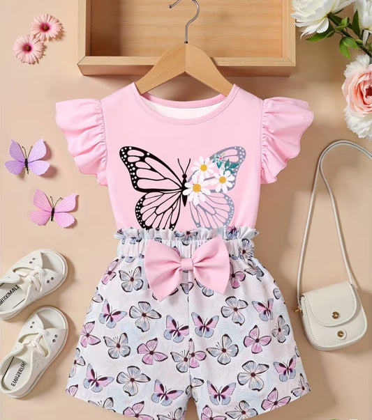 Pink Butterfly 2 pc. Set