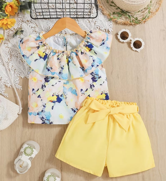 Yellow Floral 2 pc. Set