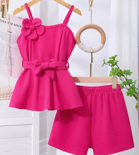 Pink Flower Sleeve 2 pc. Set