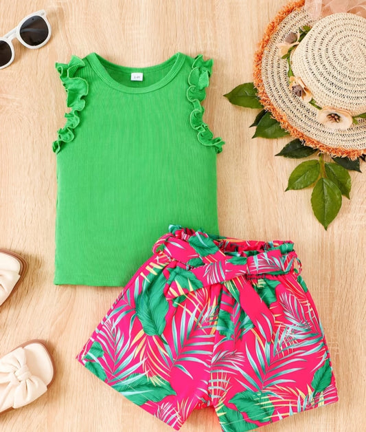 Green tropical 2 pc. Set